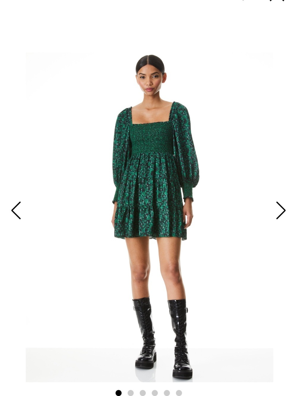 Alice + Olivia Rowen mini dress ruched bodice